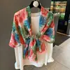 Novo Elemento Floral Criativo Transfronteiriço Estampa Estampa Digital Lenço Casual Moda Versátil Proteção Solar Lenço Roupa Exterior