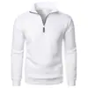 Sudadera casual de media cremallera con cuello alto, transfronteriza, moderna, simple, holgada, talla grande, sudadera de forro polar para hombre de Amazon