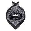 Lenço Quadrado Flor de Caju Paisley Retrô Americano Algodão Puro Versátil Lenço Quadrado Ami Cáqui Logotipo Personalizado
