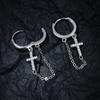 Pendientes de borlas cruzadas para hombre, personalidad moderna, diseño de nicho moderno para hombre, pendientes individuales para hombre, pendientes simples