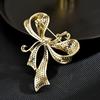 Nuevo Elegante Estilo Europeo Exquisito Lujo Broche de Lazo de Circonio Completo Broche de Abrigo Versátil Esmalte Azul Accesorios Exquisitos