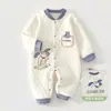 Macacão de bebê para outono e inverno, roupa acolchoada e quente para recém-nascidos, macacão espesso, bebê 100% algodão, macacão Classe A
