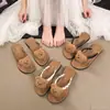 Chanclas de Moda Estilo Ins con Forma de Oso Lindo para Mujer, Calzado de Verano para Exteriores, Sandalias de Tira con Suela Suave a la Moda para la Playa