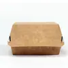 Cajas para hamburguesas al por mayor del fabricante, papel de grado alimenticio, a prueba de aceite, cajas personalizadas para llevar de comida rápida, cajas de embalaje para hamburguesas