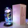 Regalo Creativo de San Valentín para Novia: Luz Nocturna LED Bestseller Transfronteriza de Rosa con Cubierta de Vidrio, Decoración de Flor en Cubierta de Vidrio