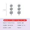 Pendientes de plata S925 con tres perlas y moissanita, pendientes de cadena larga, simples y brillantes, adecuados para fiestas y uso diario, accesorios para mujer