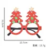 Gafas de Decoración Navideña para Niños Accesorios para Fotos de Fiesta Navideña Marco de Gafas con Lazo de Papá Noel