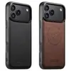 Adecuado para funda de teléfono móvil Iphone18Promax, funda de cuero PU, carga inalámbrica Apple 17, soporte magnético para coche Magsafe