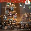 Plano 2D Conjunto de 12 Gnomos de Natal Enfeites de Madeira de Natal Pingentes de Feriado Decorações de Papai Noel Pingentes