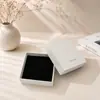 Caja de joyería para anillos y pendientes, caja de joyería con tapa y base texturizadas de papel artístico estampado en oro, caja de embalaje para accesorios de collares y pulseras