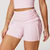 Pantalones Cortos de Yoga Ajustados Sin Costuras de Cintura Alta Transfronterizos con Cordón, Pantalones Levanta Glúteos, Pantalones Cortos Deportivos de Pilates para Mujer 3055