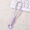 Novo Lanyard para Celular com Bloqueio de Cores Dopamina Pingente Chaveiro de Miçangas DIY Boneca Estatueta Pingente para Bolsa de Garrafa de Água