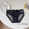 Deseo Puro Chica Malla Cintura Media Encaje Nuevo Francés Sexy Moño Grande Satén Braguitas Verano Estilo Delgado para Mujer