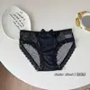 Nuevas Braguitas Sexy con Lazo Grande Estilo Francés para Mujer, Verano Delgadas Malla de Deseo Puro Encaje Cintura Media