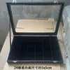 Caja Negra a Prueba de Polvo con 18 Compartimentos para Joyas, Collares, Anillos, Pendientes, Pulseras y Artículos de Colección, con Tapa