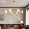 VC minimalista estilo americano: Lustre para sala de estar, estilo retrô francês, adequado para casas de temporada, vilas e restaurantes, luz de alto padrão para quarto principal em cobre integral