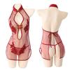 Lingerie Sexy Provocante Renda Sexy Uniforme Dividido Vazado Curto Perspectiva de Malha Clássico Bordado Conjunto Cheongsam