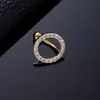 Anel de Umbigo de Cobre com Zircônia Popular Transfronteiriço para Mulheres, Piercing de Umbigo Borboleta Coração Flor com Agulha de Aço Inoxidável