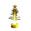Árbol de Navidad de Fibra Óptica Cielo Estrellado LED Luz Nocturna Lámpara de Mesa Luz Ambiental Lámpara de Mesita de Noche para Dormitorio Decoración de Regalo para Escritorio