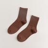 Calcetines de mujer Calcetines japoneses de primavera y otoño Blanco simple versátil color caramelo color sólido algodón calcetines de mujer estudiante Nuevo
