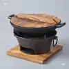 Grelha a Carvão de Ferro Fundido, Fogareiro a Carvão Espessado, Fogareiro para Panela Seca, Fogareiro a Carvão, Grelha Pequena a Carvão de Ferro Fundido