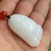 Colgante de Guanyin de Jade Blanco Grado Hetian Xinjiang, Colgante de Jade, Placa de Jade, Adorno de Jade, Colgante de Guanyin de Jade Afgano