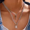 Europa y Estados Unidos joyería transfronteriza cadena de metal punk collar para mujer hip hop moda genial juego de cadenas retro multicapa Venta al por mayor