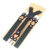 Tirantes para Hombre y Mujer con Tirantes para los Hombros, Tirantes Estilo Británico de Seis Pinzas para Sesiones de Fotos y Actuaciones, Tirantes Antideslizantes con Pinzas para Pantalones de Estudiante