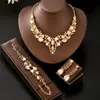 Conjunto de Joias de Casamento Cristal Colar Brincos Liga Noiva Acessórios para Vestido de Casamento Vestido de Gala Joias para Banquete de Casamento Mulheres