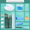 12 pincéis paint tool set absorvente esponja espessa absorvente toalha raspador balde regador pode paleta