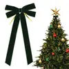 Bestseller transfronterizo: Adorno de lazo de terciopelo de doble oreja para árbol de Navidad, decoración de escena para fiesta navideña con cinta de terciopelo