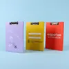 Carpeta Bloc de Notas A4 Personalizada por Fabricante Tablero de Escritura de Oficina Clip Único/Doble Almacenamiento de Exámenes Estudiantiles Diseño Simple