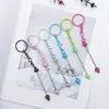 Hebilla cuadrada de cuentas DIY llavero creativo con pintura joyería colgante para mochila de mujer llavero simple ins venta al por mayor