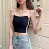 Parte inferior de seda de hielo transfronteriza para niña, sin costuras, hermosa espalda, tubo para el pecho envuelto, ropa interior camisola para mujer, anti-luz, se puede usar afuera
