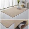 Alfombra Doméstica de Vellón Coral Estera Tatami Estilo Moderno Simple Color Sólido Engrosada Antideslizante Alfombra Cuadrada para Sala de Estar y Dormitorio