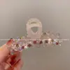 Horquilla de Cristal Exquisita y de Lujo Ligero para la Parte Trasera de la Cabeza de Mujer, Pinza de Tiburón de Tocados de Gama Alta, Nueva Horquilla de Moda