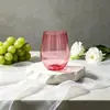 Copo de vinho tinto de plástico colorido de 20 oz impressão sem base copo de vinho de plástico copo de plástico PET