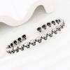 Dulce y genial pulsera de calavera estilo punk europeo y americano chapada en plata 925 retro para hombres y mujeres abierta ajustable al por mayor