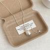 Minimalista y Genial ~ Collar Deslizante de Corazón Cepillado para Mujer, Diseño de Nicho Coreano, Lujo Versátil Accesible y Accesorios de Alta Gama