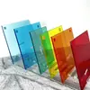 Venta al por mayor de fábrica Vidrio Templado Laminado Multicapa de Colores Personalizado para Decoración de Edificios y Baños Vidrio de Colores