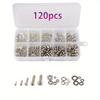 Kit Combinado de Tornillo de Cabeza Redonda con Ranura Cruzada, Tuerca y Arandela Plana 120 Piezas 200 Piezas M2-M5 M2M2.5