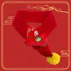Bufanda linda de Año Nuevo para Gatos y Perros, Accesorio Navideño de Reno para Mascotas, Calentador de Cuello Festivo Rojo para Perros Pequeños