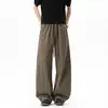 Pantalones casuales adelgazantes para hombre, pierna ancha, corte recto, largos, estilo americano, nueva colección de otoño, talla grande