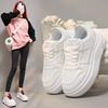 Sapatos Brancos Estilo Coreano Feminino 2024 Outono Novo Ins Estudante Casual Tendência Sapatos Femininos Sola Grossa Plataforma Elevatória Sapatos ZS81