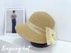 Sombrero de paja de estilo japonés, sencillo y a juego, para mujer, de verano, estilo coreano, elegante, resistente al sol, para playa y vacaciones en la playa.