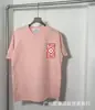 Camiseta Roja de Verano de Manga Corta con Logo Blanco de Casablanca, Marca de Moda Tendencia, Cuello Redondo, Estampado Minimalista, Redondo, Niche Casa