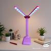 Lámpara de Escritorio de Doble Luz, Protección Ocular, Recargable, Plegable, Lámpara LED de Escritorio para Estudio de Estudiantes, Lámpara de Noche para Dormitorio, Regulable, USB
