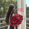 Manta de Flor de Rosa Terminada Cubierta de Aire Acondicionado Manta de Flor Preservada Manta de Siesta Chal Regalo del Día de San Valentín Manta de Flor de Rosa Producto Terminado