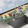 Estante de Almacenamiento para Grifo de Cocina Japonés Fregadero para Lavar Platos Artículos para el Hogar Cesta Escurridora Multifuncional Estante de Almacenamiento para Esponjas