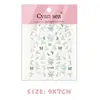 Pegatinas para Uñas Estilo Nuevo Frescas y Sencillas de Flores del Valle Mariposa Estampadas Decoración de Uñas con Flor 3D Lazo Adhesivo Impermeable